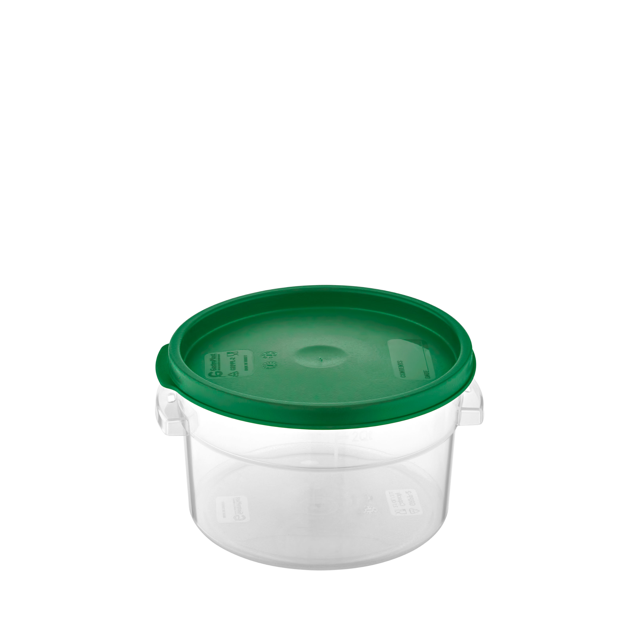 Enë rrumbullake për ruajtje, 2.1 L - Kapak i gjelbër