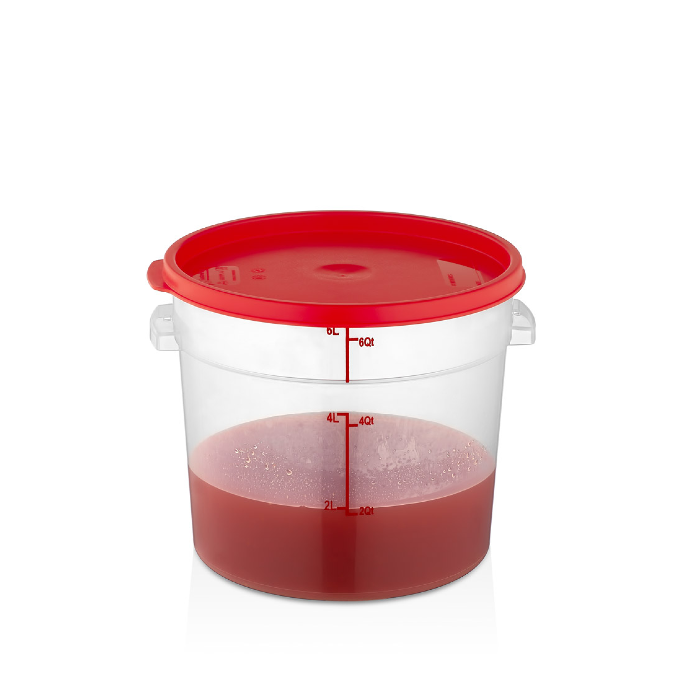 Enë rrumbullake për ruajtje, 6 L - Kapak i gjelbër