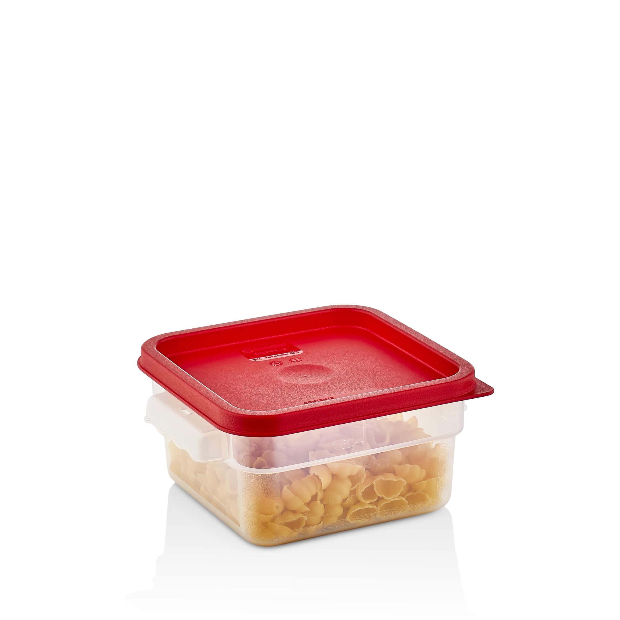 Enë katrore për ruajtje, 1.9 L - Kapak i gjelbër