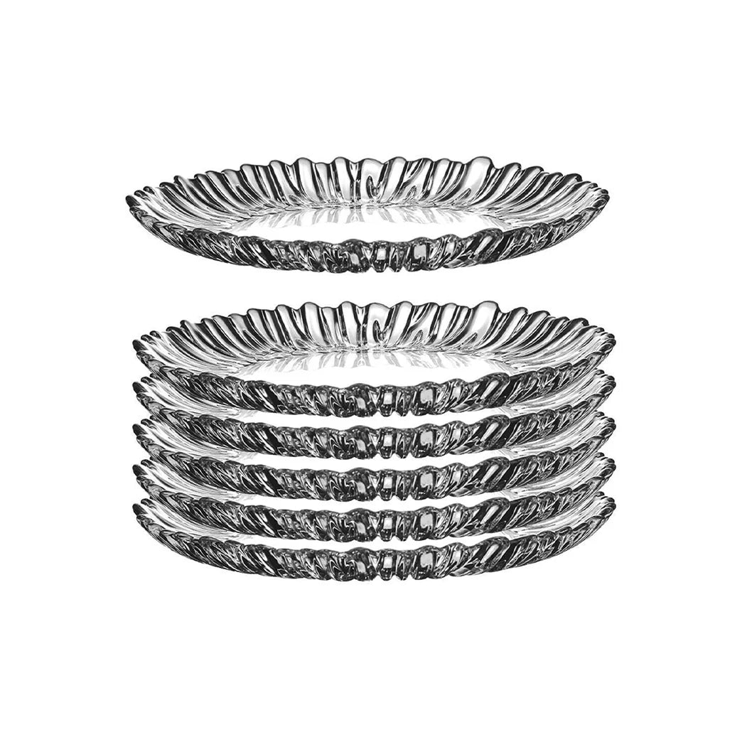 Set - Pjatë qelqi për ëmbëlsirë Aurora (6 copë), Ø20.5 cm