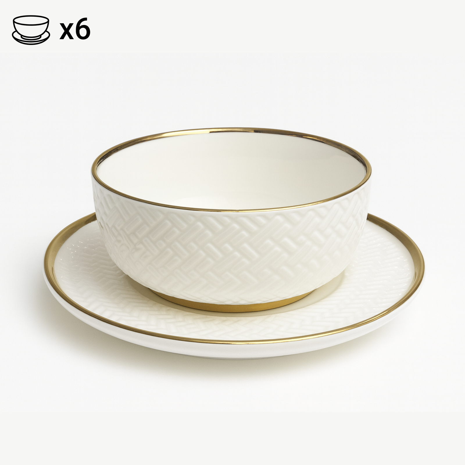 Set pjatash porcelani Royal (32 copë)