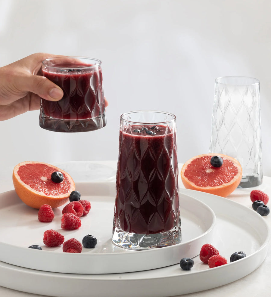 Set - Gotë qelqi për koktej Leafy (6 copë), 355 mL