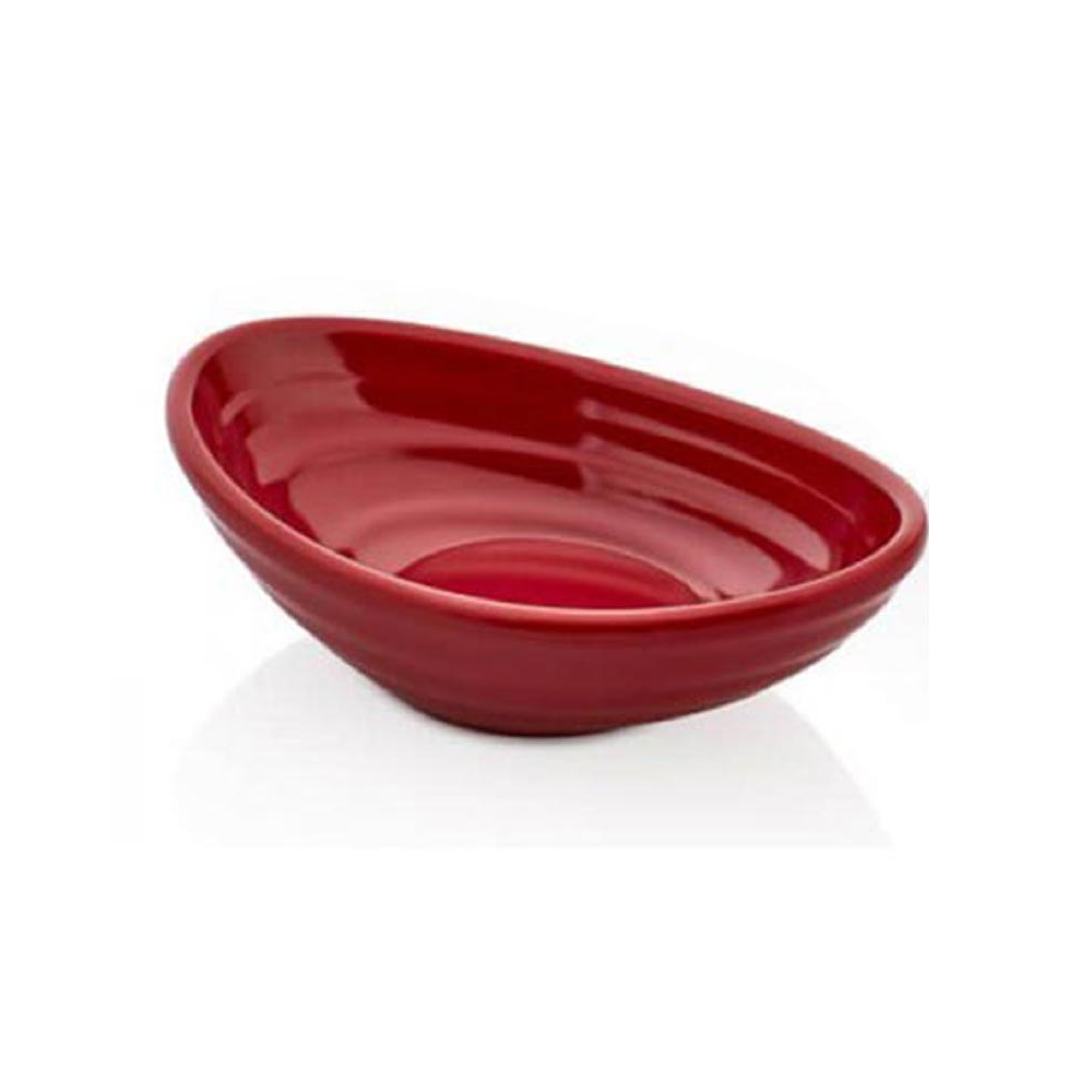 Soser melamine oval (Kuqe), 10.5x6.8 cm