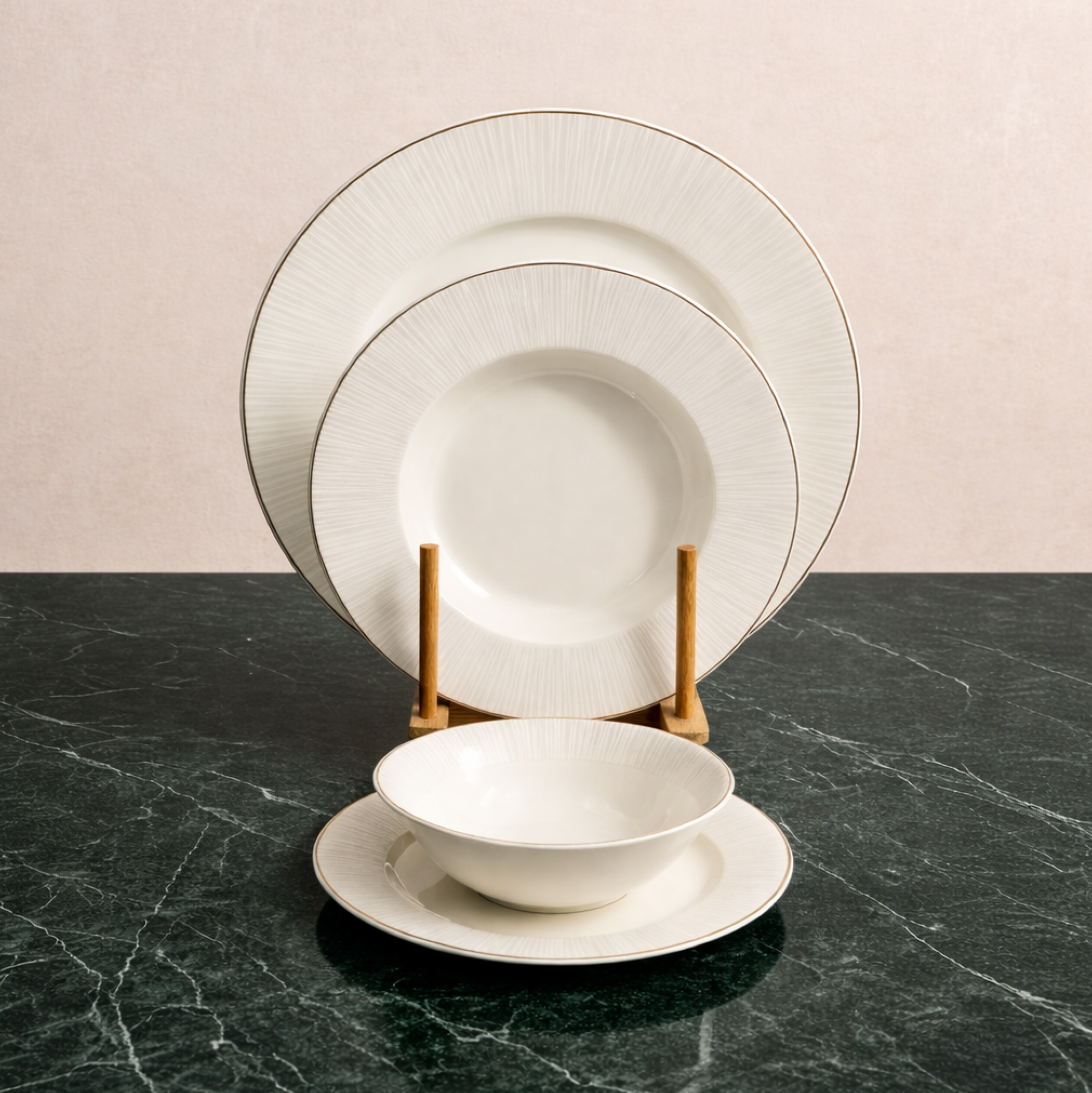 Set pjatash porcelani Eclisse (24 copë)