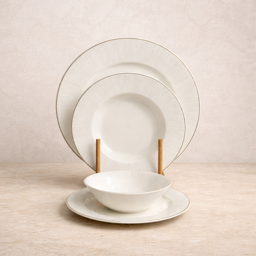 Set pjatash porcelani Eclisse (24 copë)