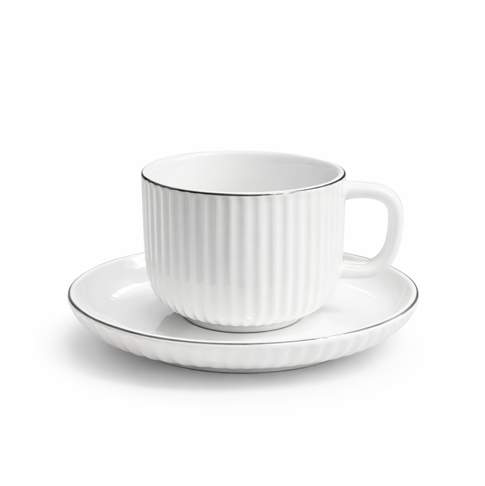 Set - Filxhana porcelani për çaj Royal Silver (6 copë), 200 mL
