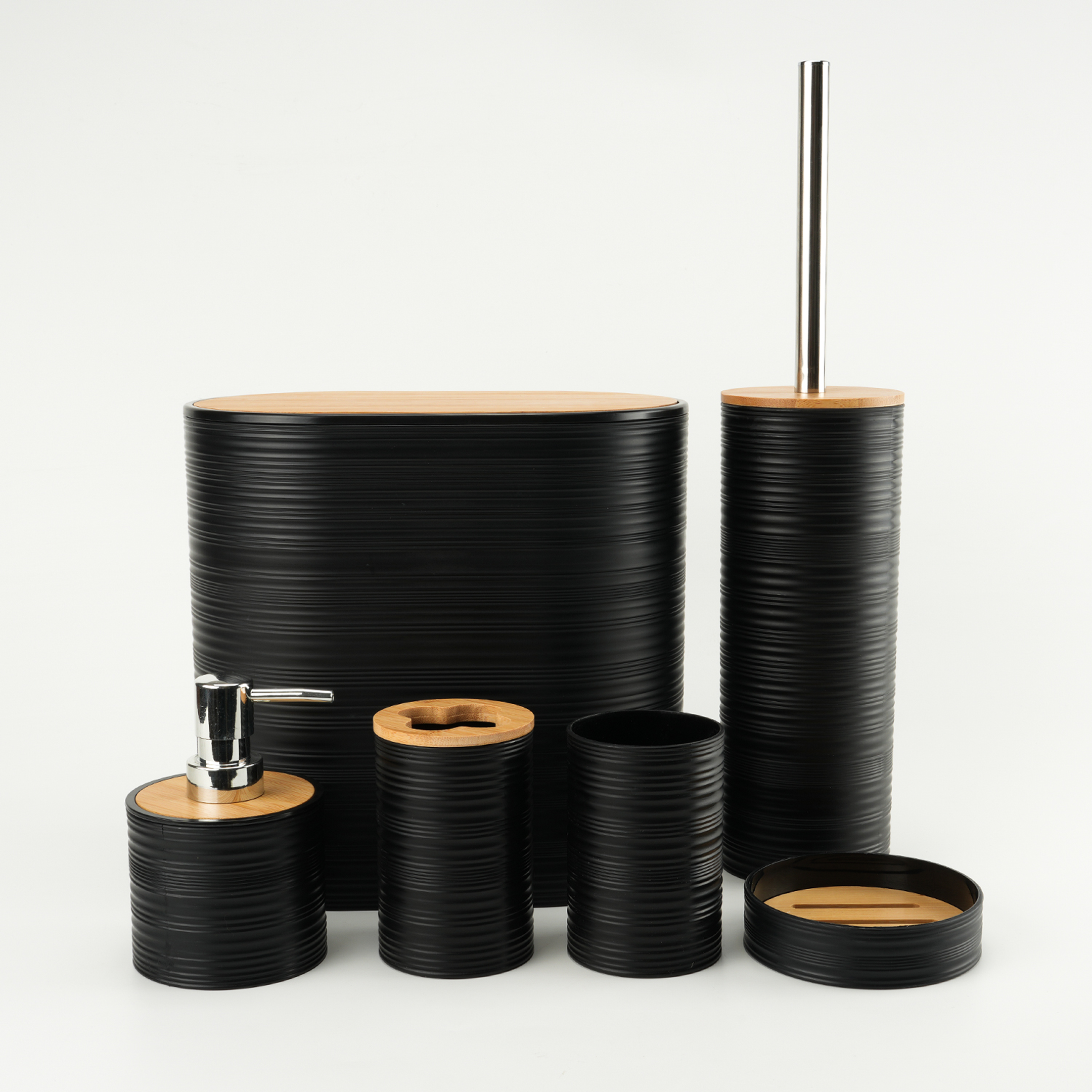 Set plastike për banjo (Zezë), 6 pjesë
