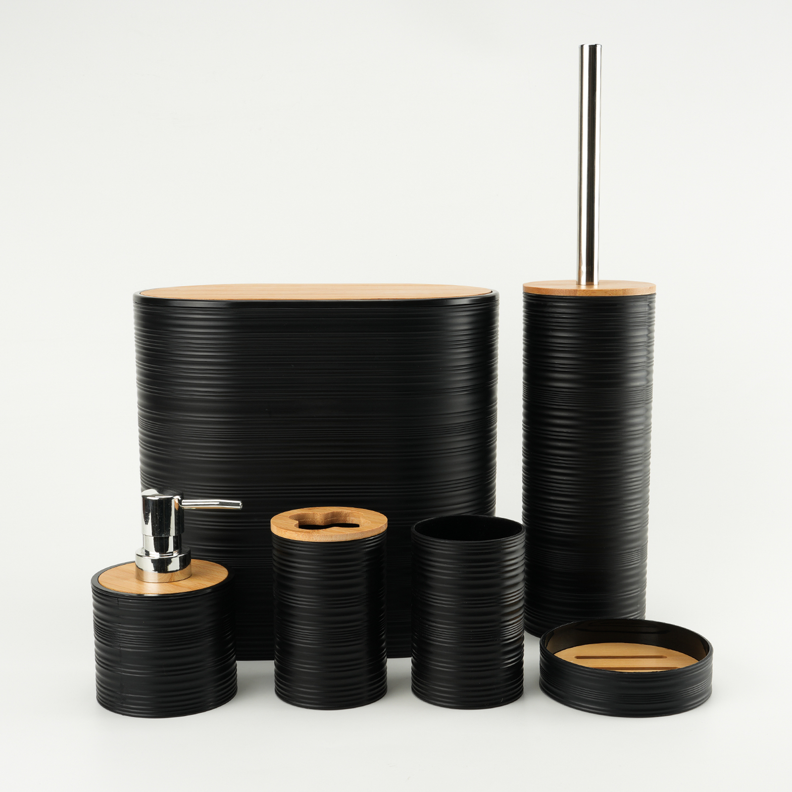 Set plastike për banjo (Zezë), 6 pjesë
