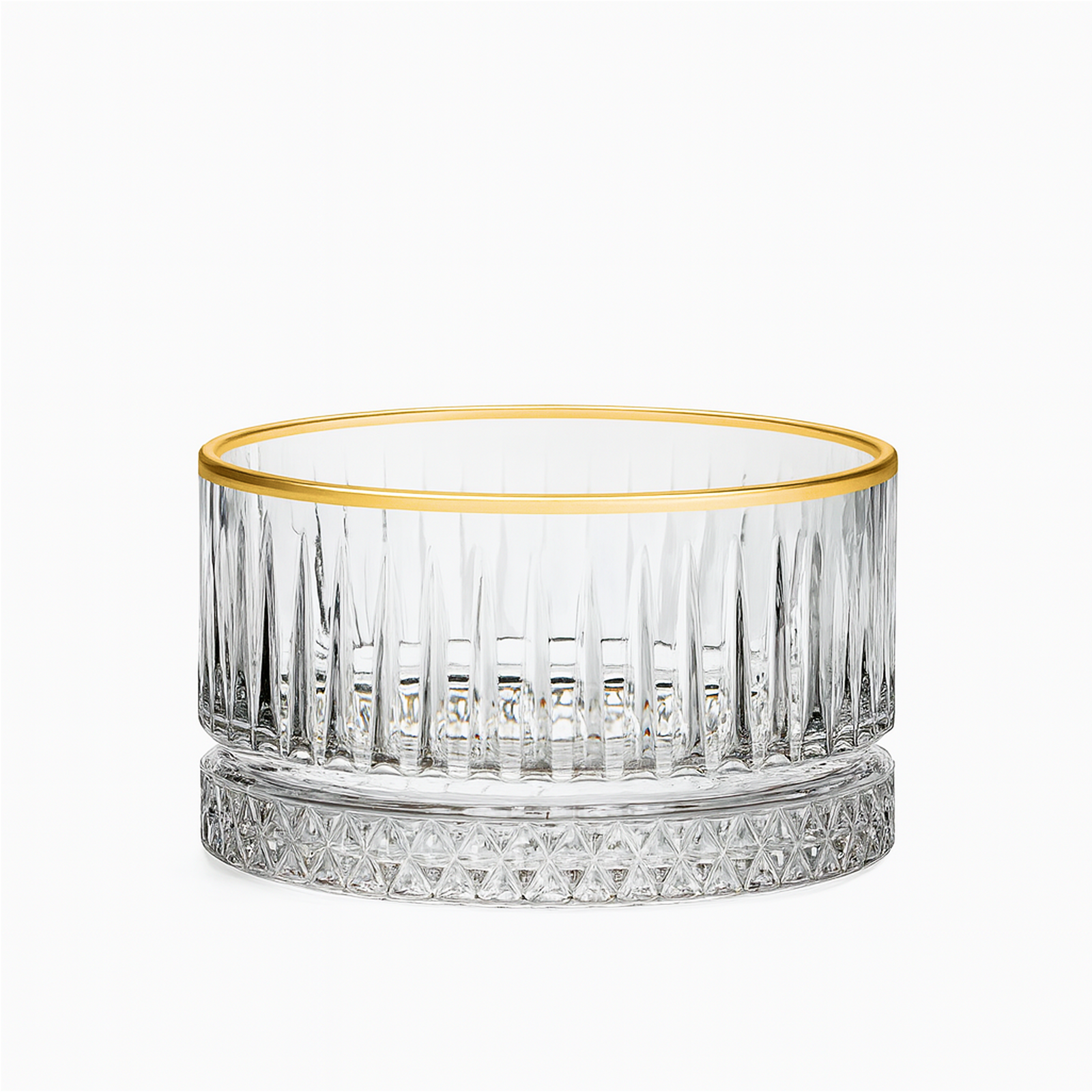 Set - Gotë qelqi ëmbëlsire Gold Elysia (4 copë), 230 mL