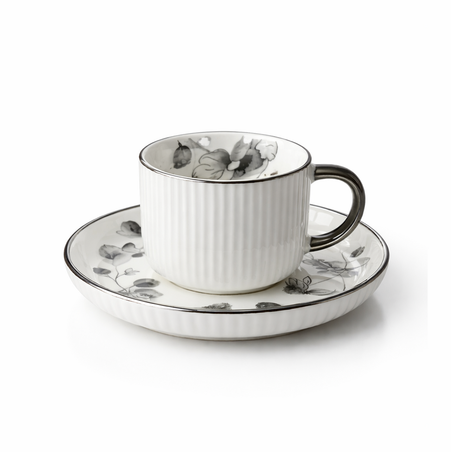 Set - Filxhanë dhe pjatëza për kafe (6 copë), 90 mL