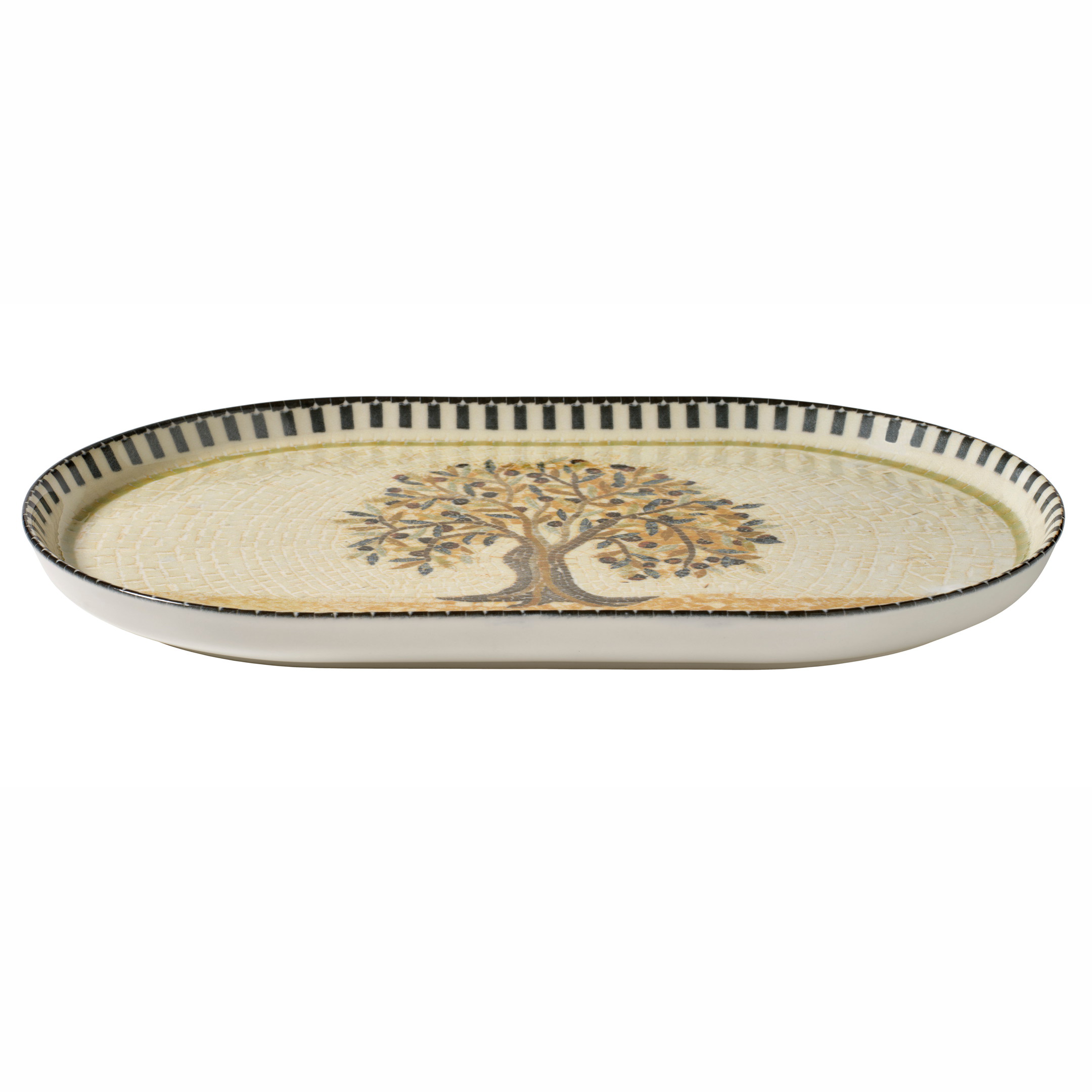 Pjatë porcelani ovale Arbor Vitae Bilbao, 30x16 cm