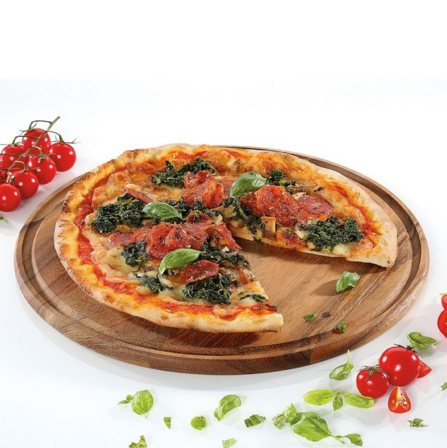 Pjatë druri për pizza Acacia, Ø30x1.5 cm