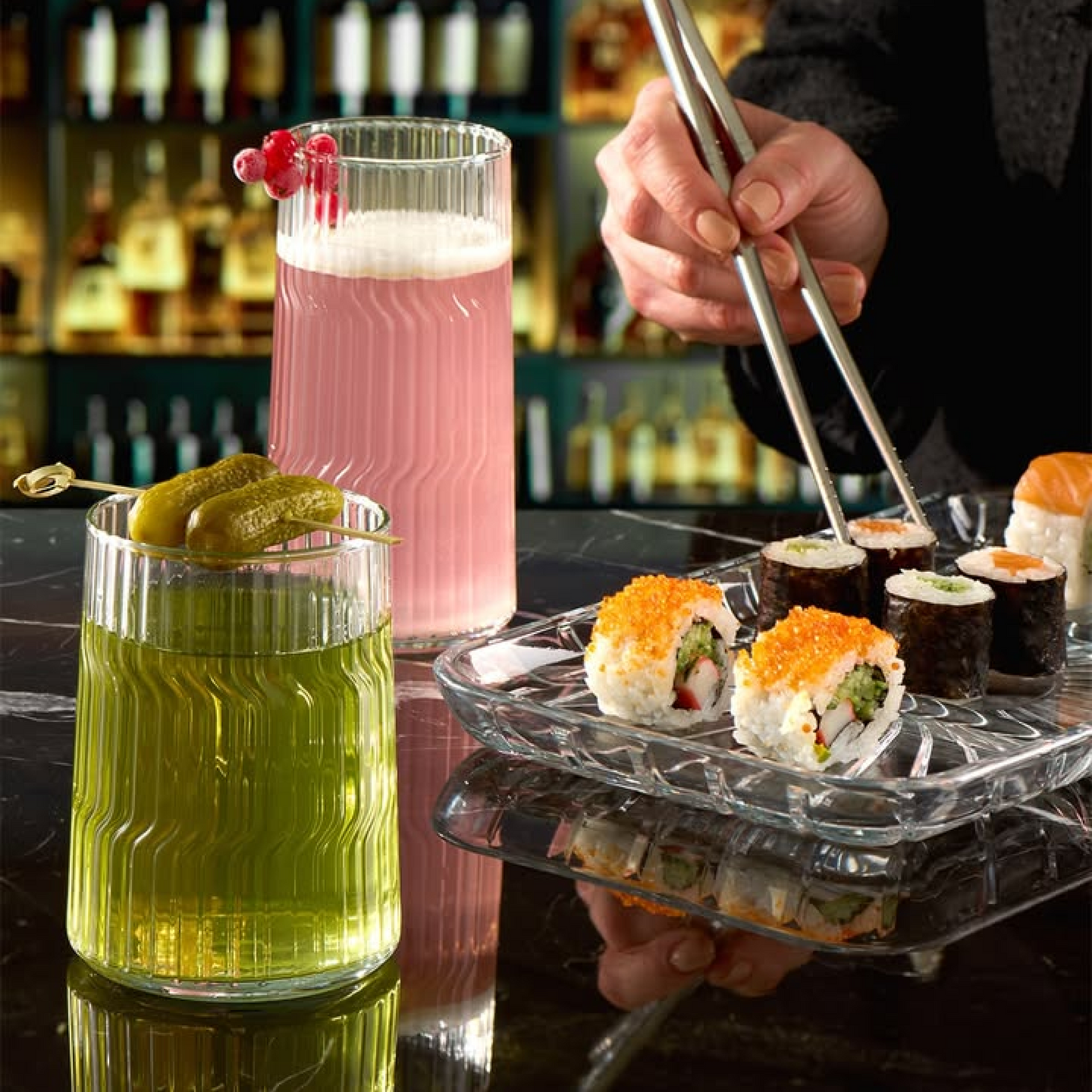 Set - Gotë qelqi për ujë Dunes (6 copë), 335 mL