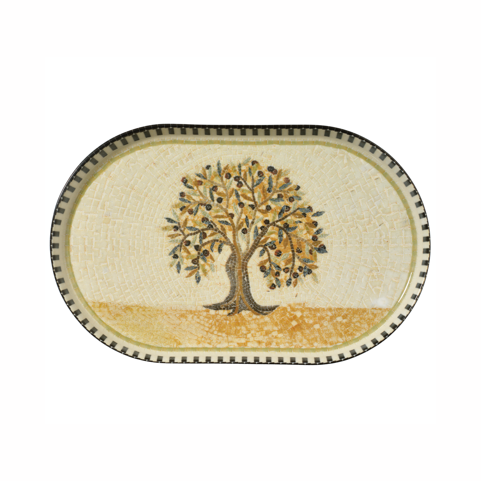 Pjatë porcelani ovale Arbor Vitae Bilbao, 25x15 cm