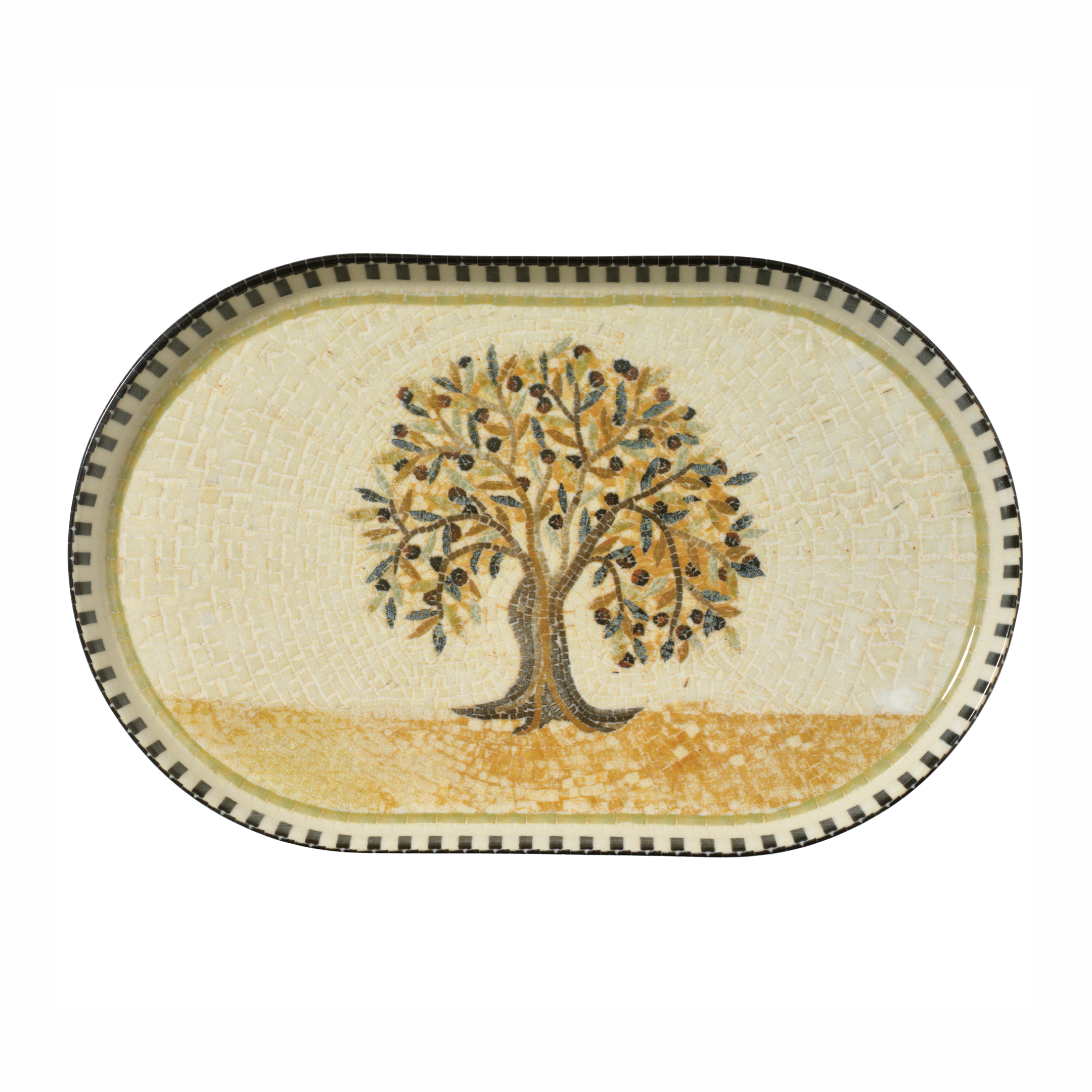 Pjatë porcelani ovale Arbor Vitae Bilbao, 30x16 cm