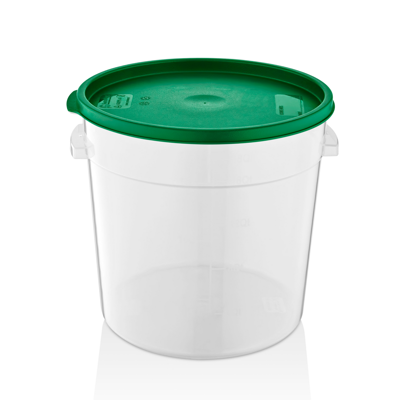 Enë rrumbullake për ruajtje, 17 L - Kapak i gjelbër