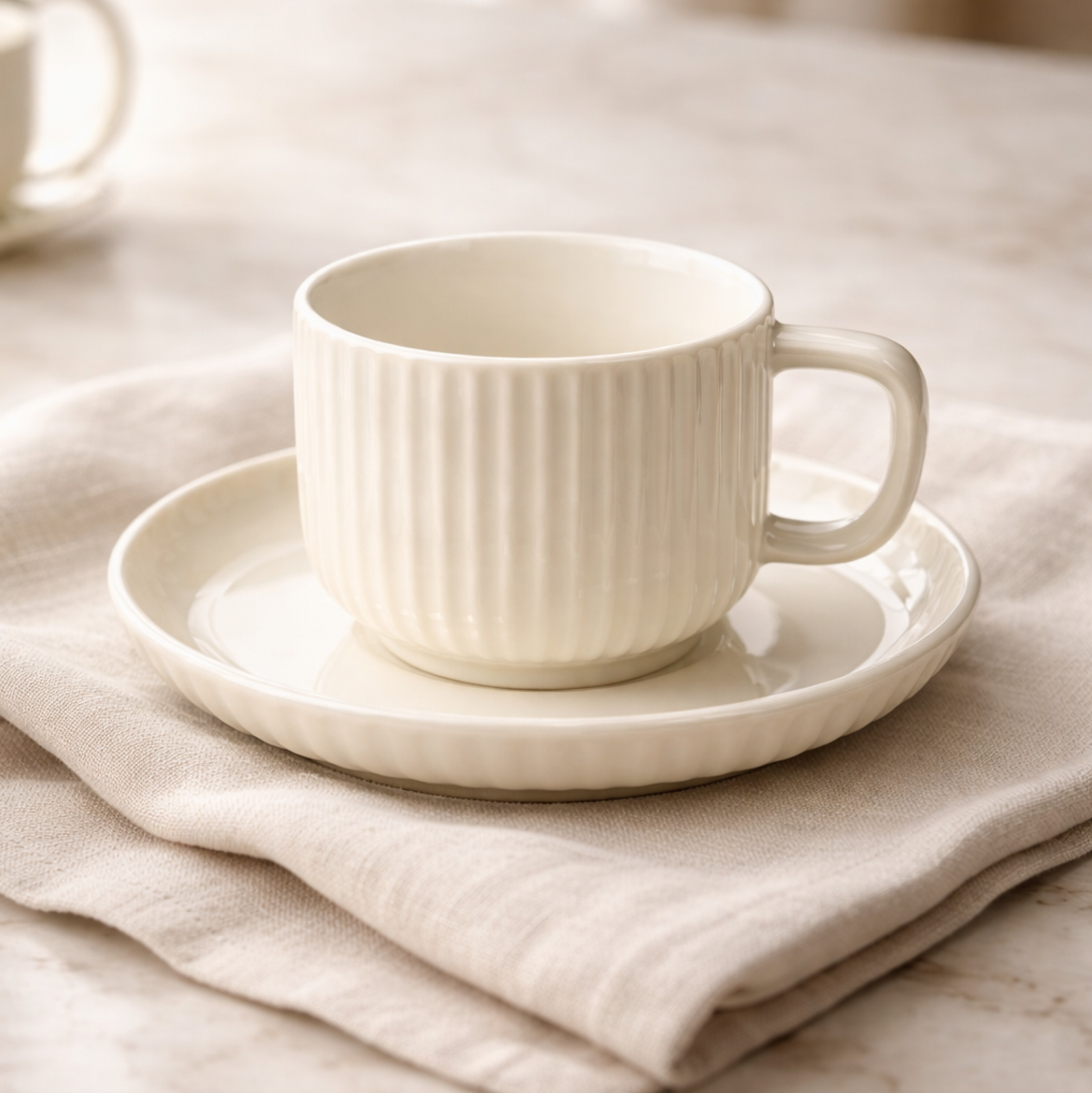 Set - Filxhana porcelani për kafe Glossy (6 copë), 90 mL