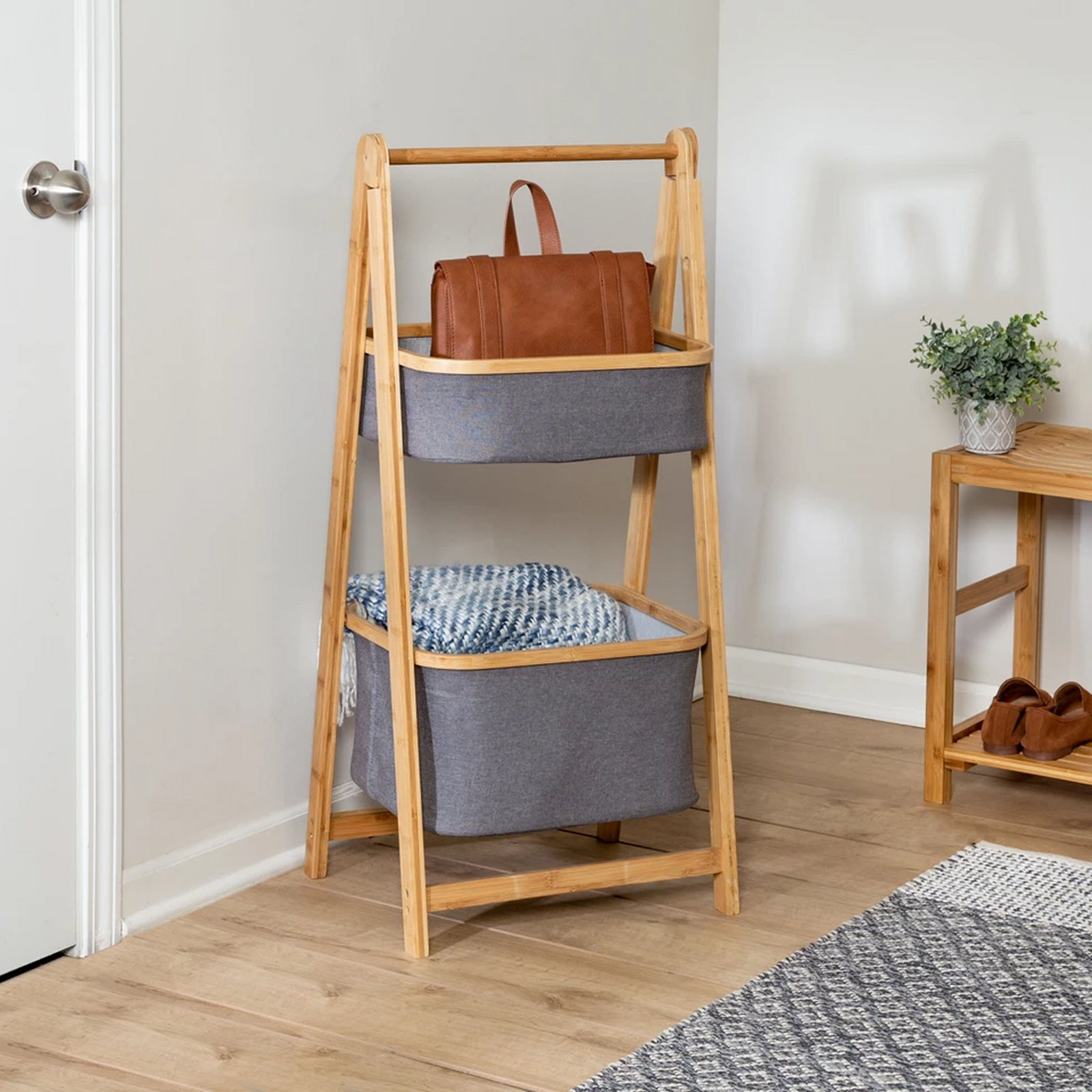 Shportë për rroba Woody, 40x95x33 cm