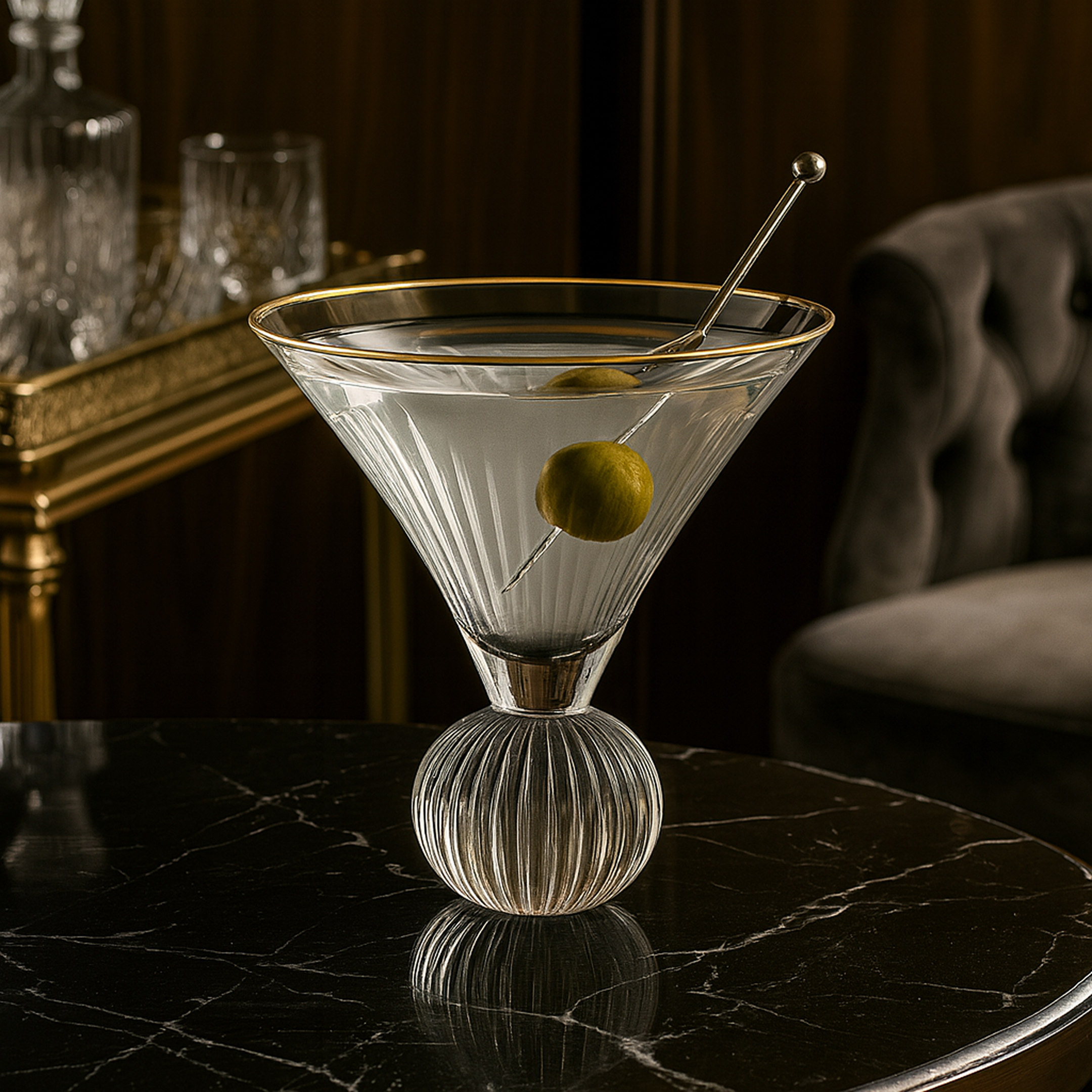 Set - Gotë qelqi për martini Seraphine (6 copë), 215 mL