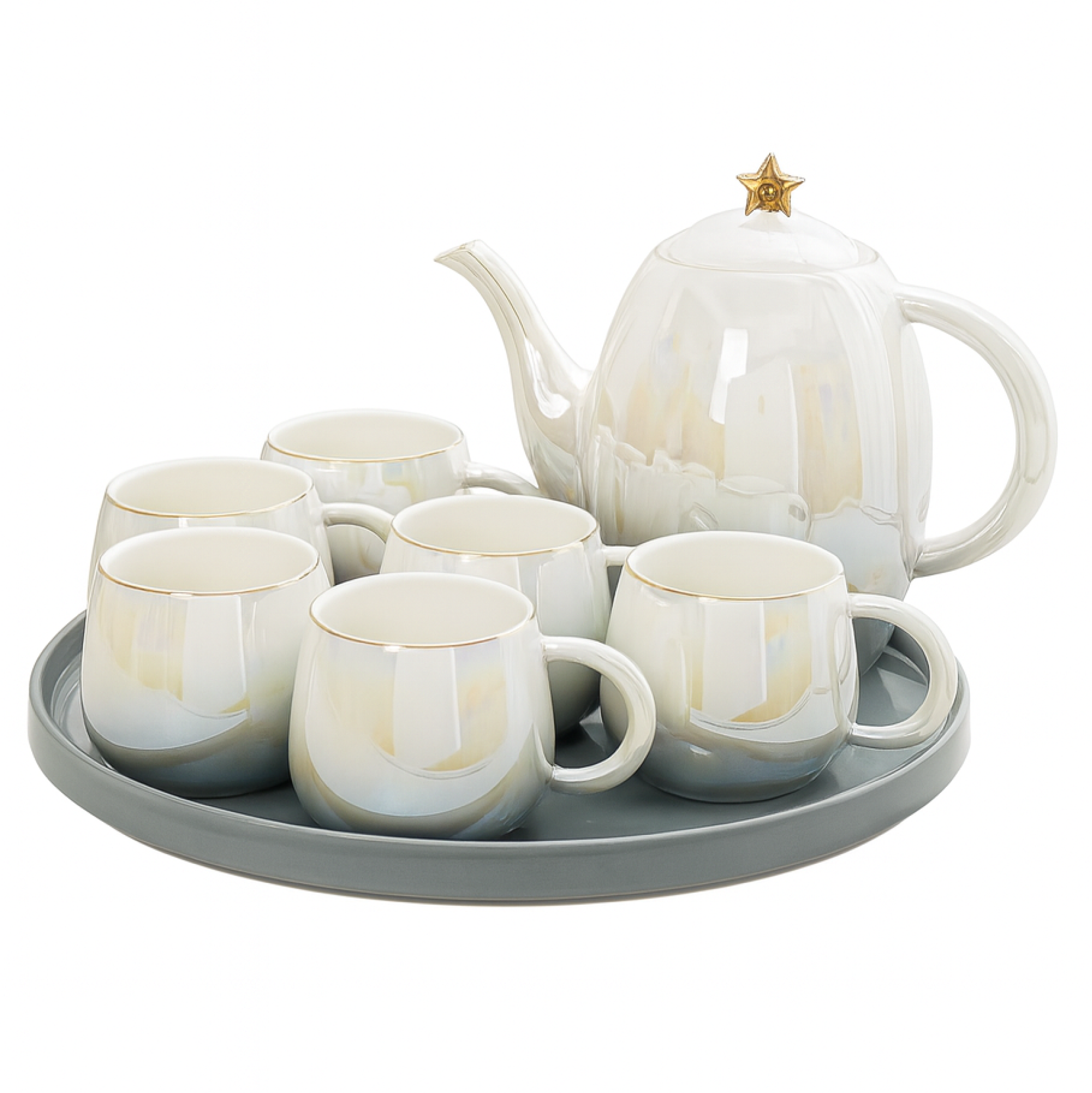 Set - Filxhana, çajnik dhe tabak rrotullues (8 pjesë)