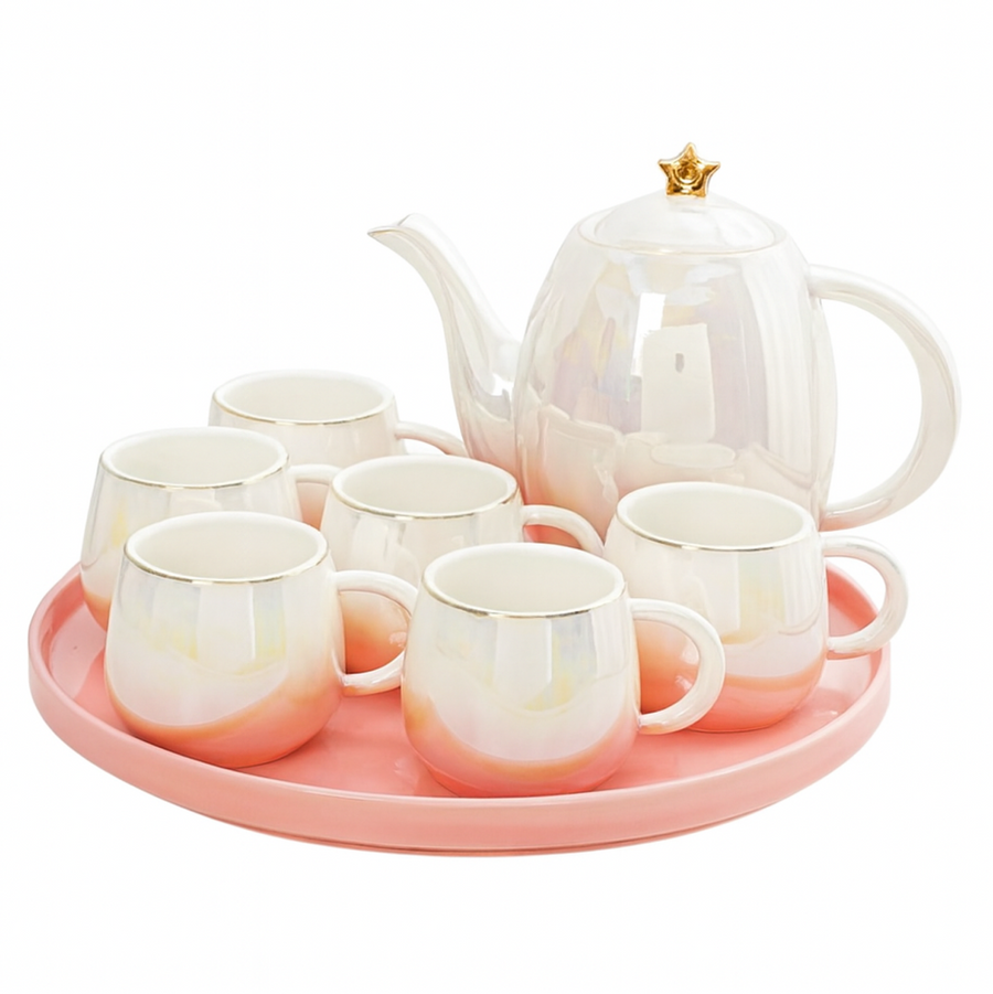 Set - Filxhana, çajnik dhe tabak rrotullues (8 pjesë)