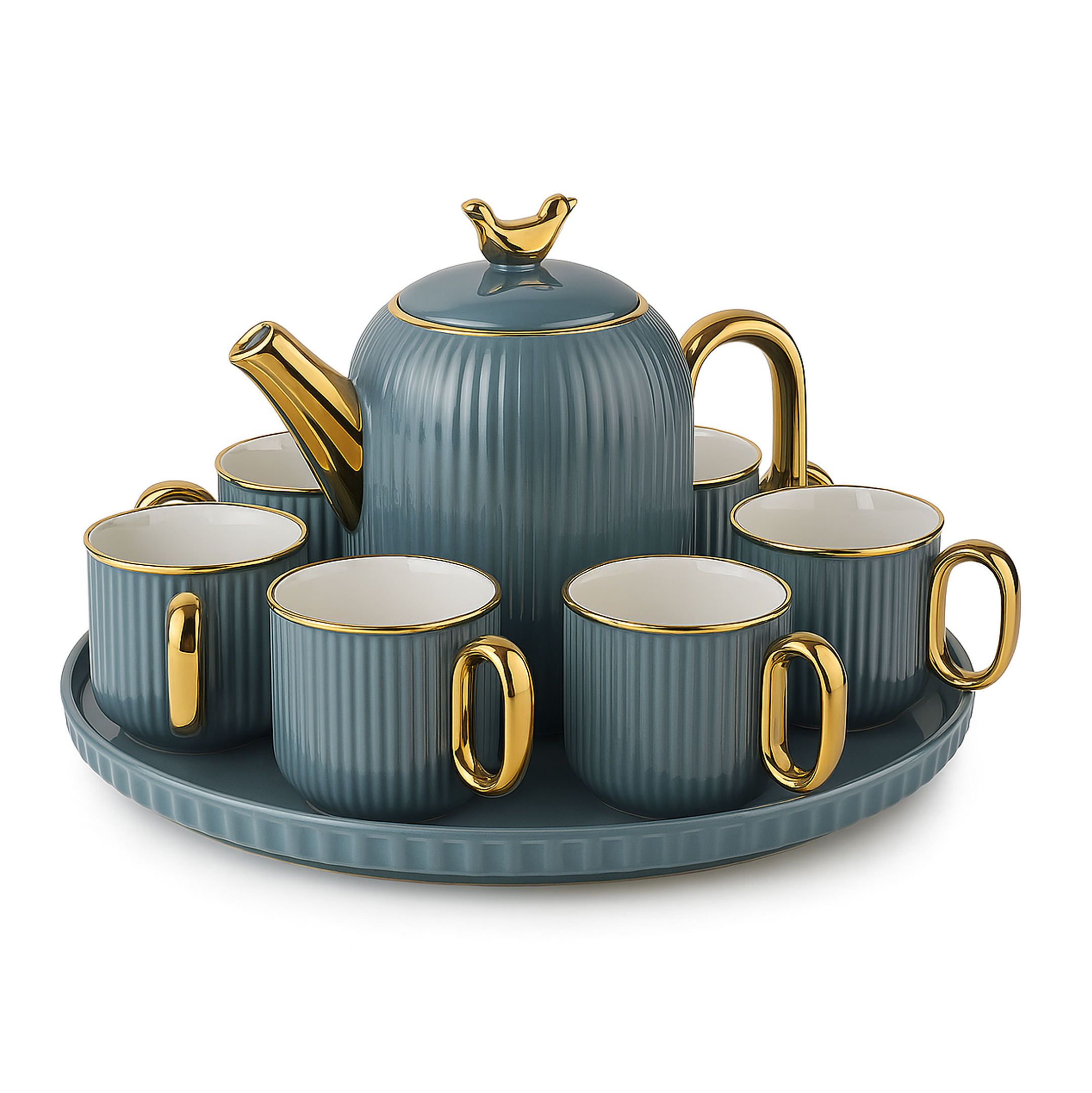 Set - Filxhana, çajnik dhe tabak rrotullues (8 pjesë)