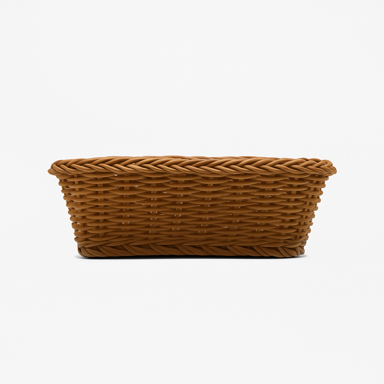 Shportë katrore rattan për bukë, 23x23x8 cm