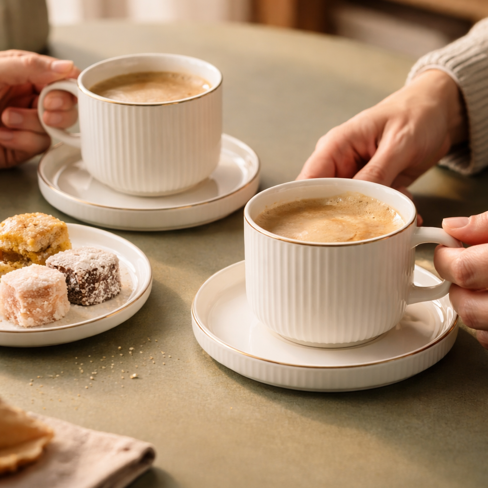 Set - Filxhana dhe pjatëza çaji Serenno (6 copë), 200 mL