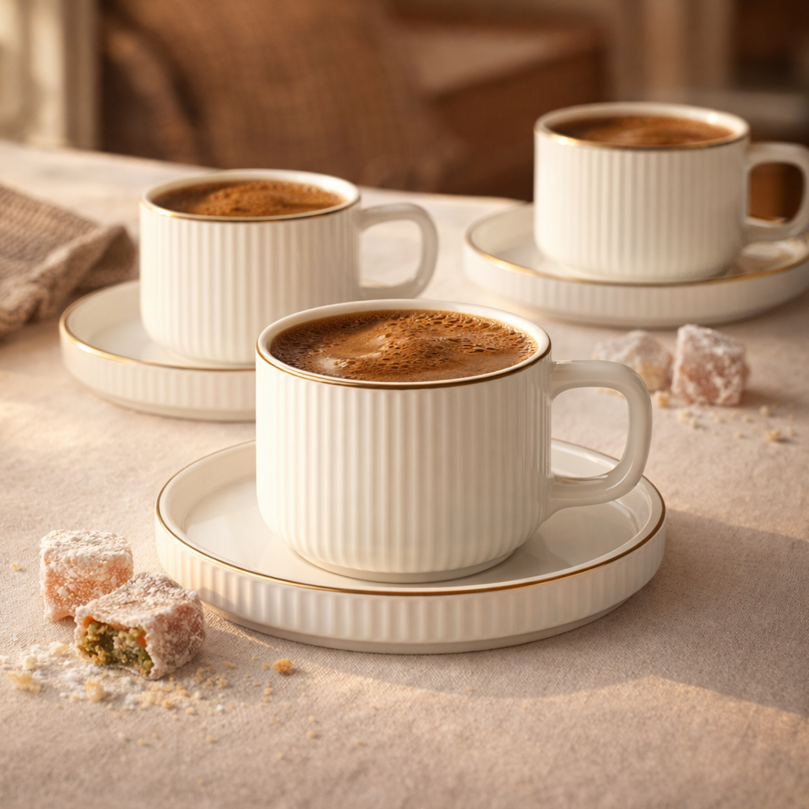 Set - Filxhana dhe pjatëza kafeje Serenno (6 copë), 90 mL