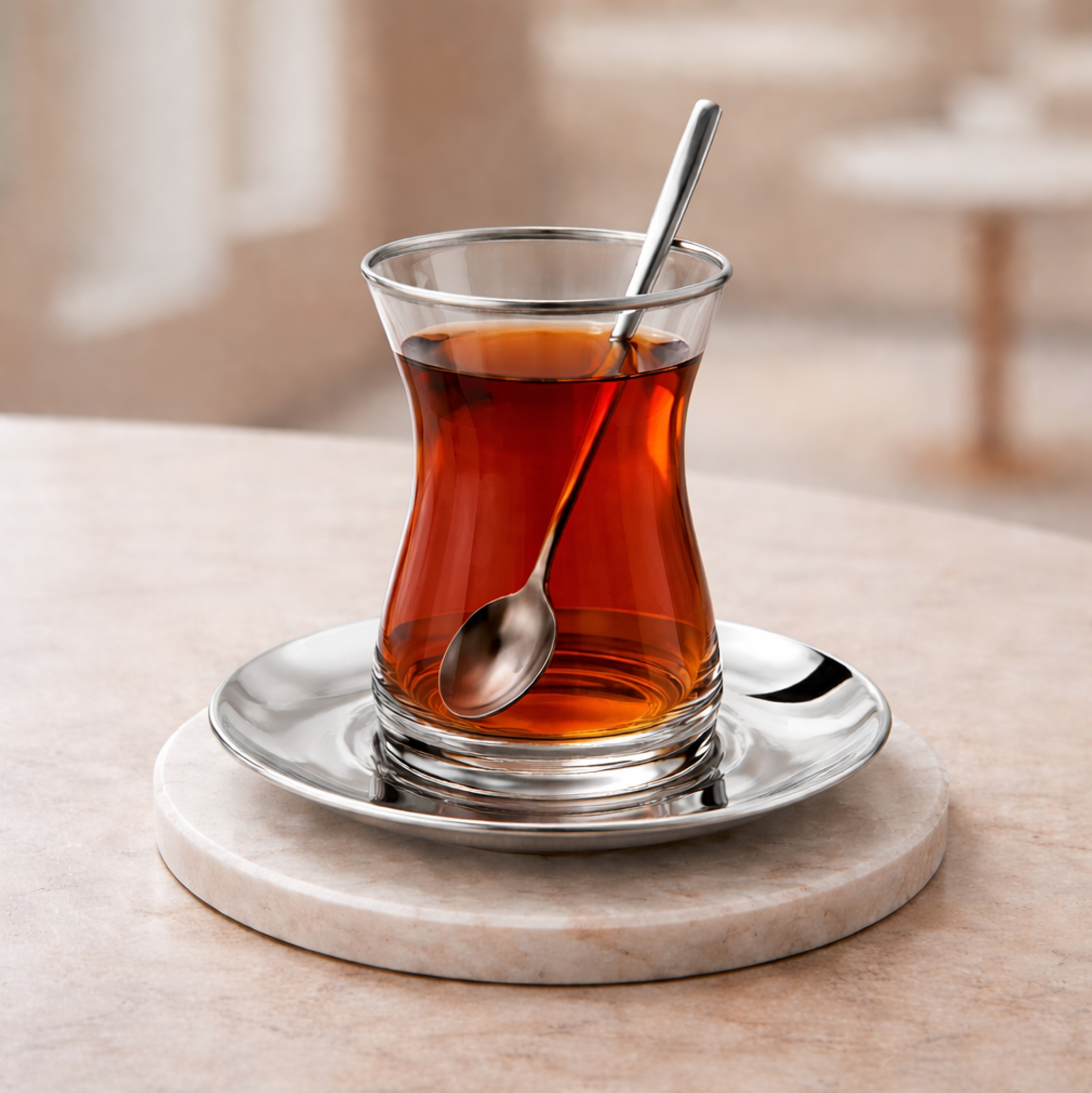 Set - Gota, pjatëza & lugë çaji Silver Rio (6 copë), 130 mL