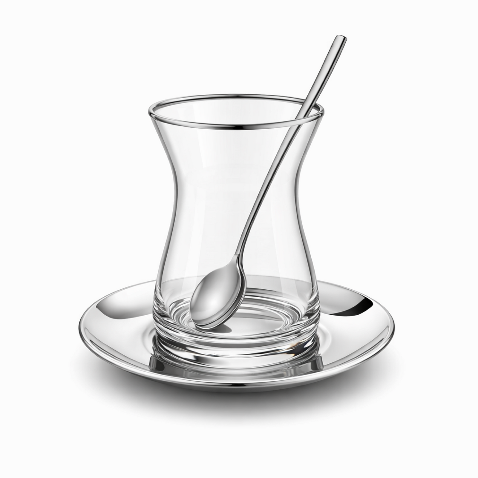 Set - Gota, pjatëza & lugë çaji Silver Rio (6 copë), 130 mL