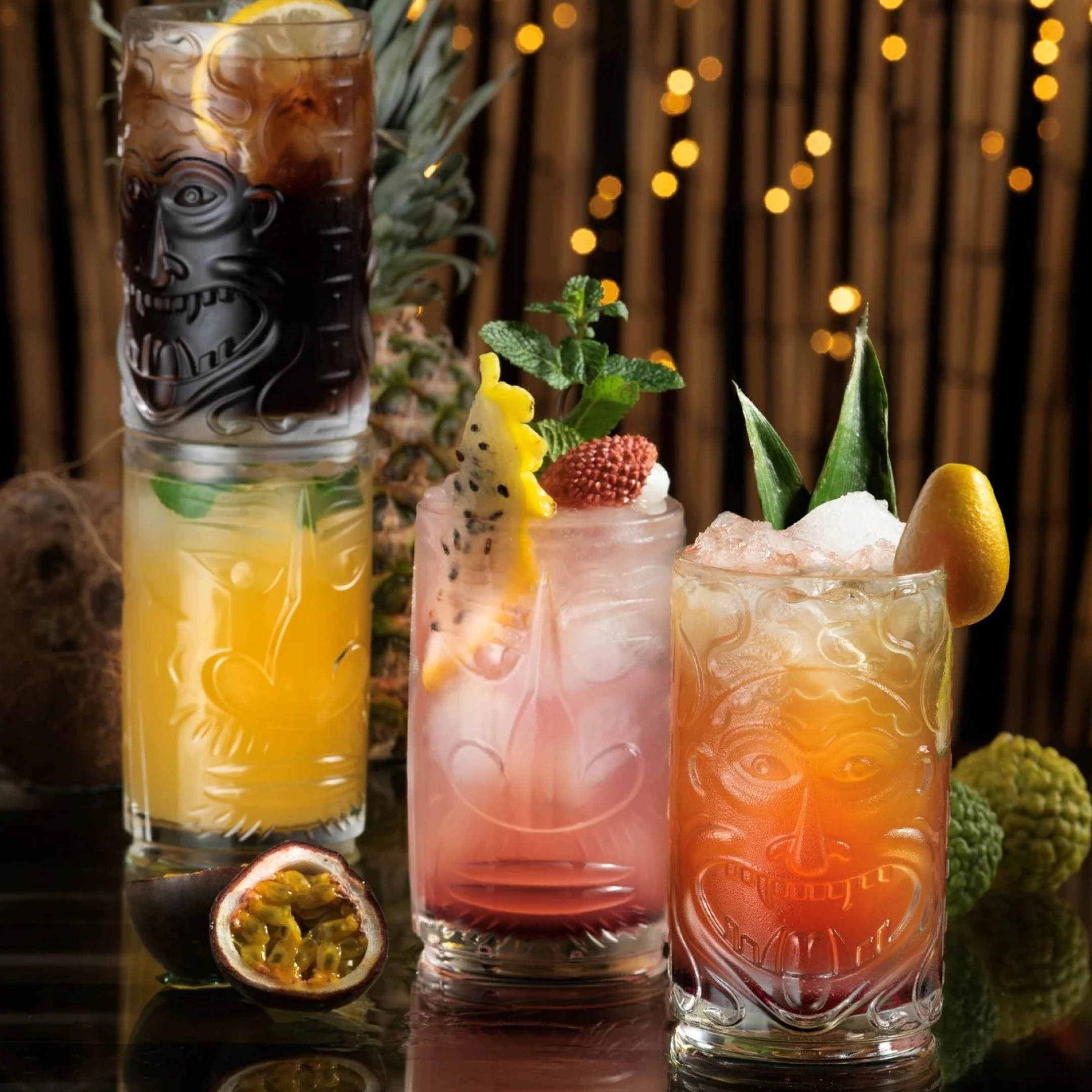 Set - Gotë qelqi për koktej Maui Tiki (6 copë), 350 mL