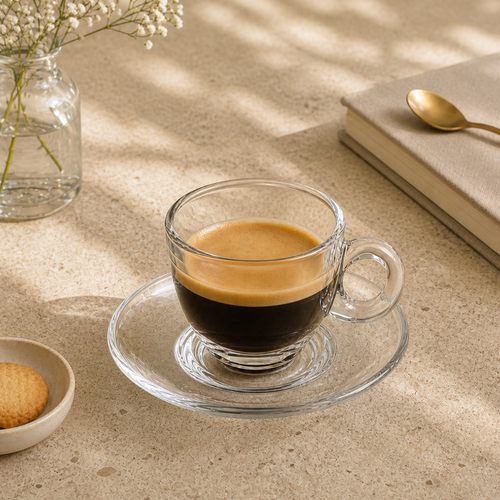 Set - Filxhanë dhe pjatëza për espresso Aero (6 copë), 100 mL