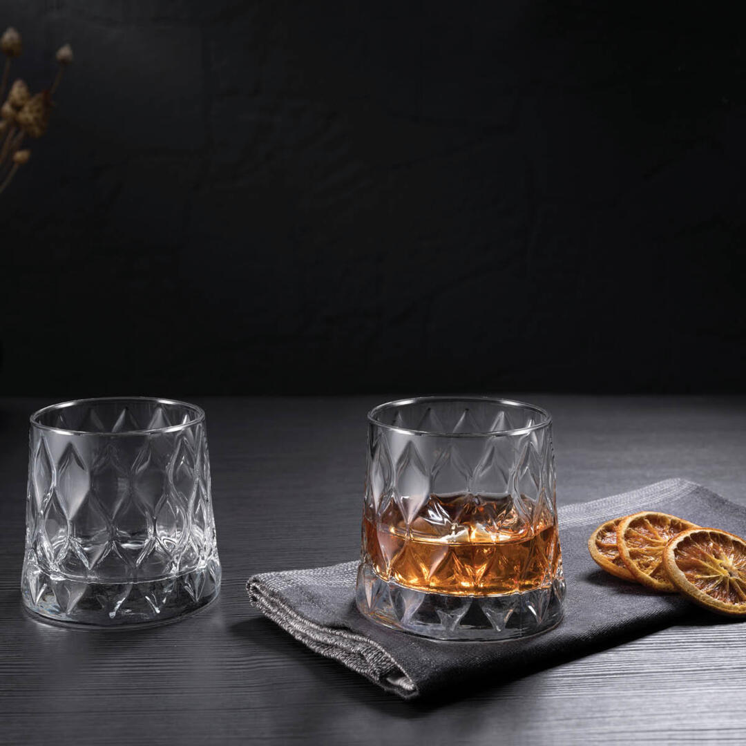 Set - Gotë qelqi për uiski Leafy (6 copë), 320 mL