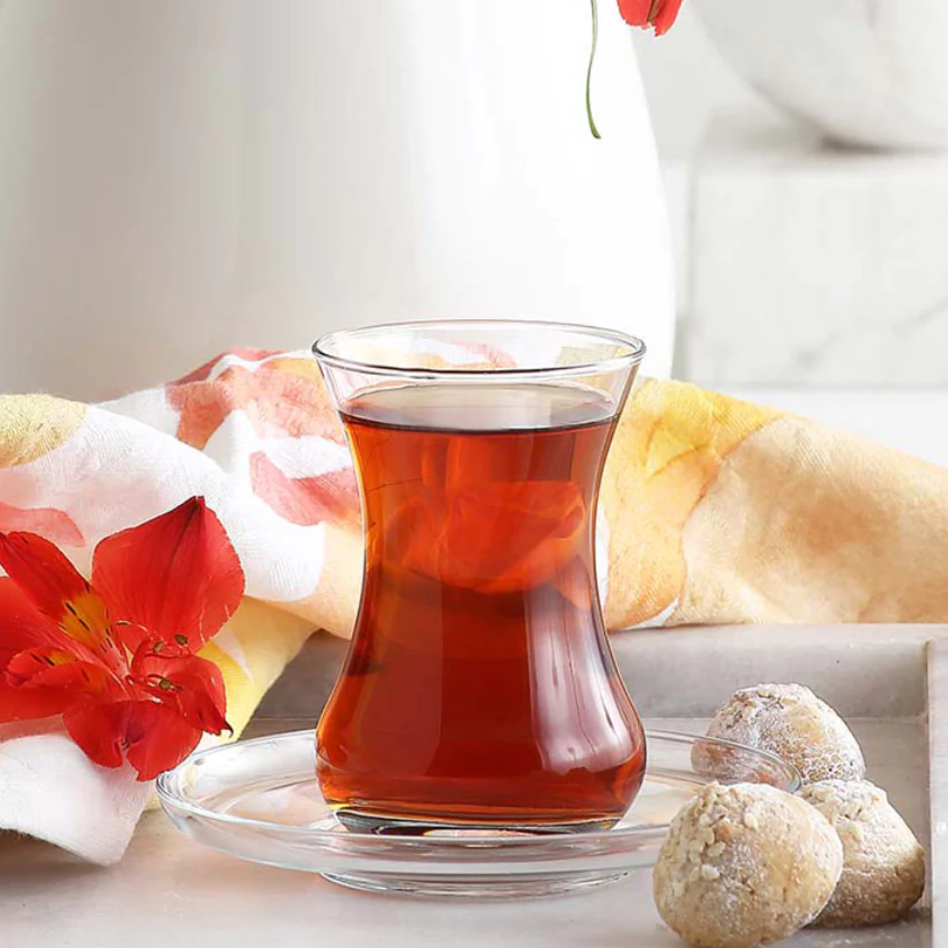 Gotë qelqi për çaj Ajda (6 copë), 165 ml