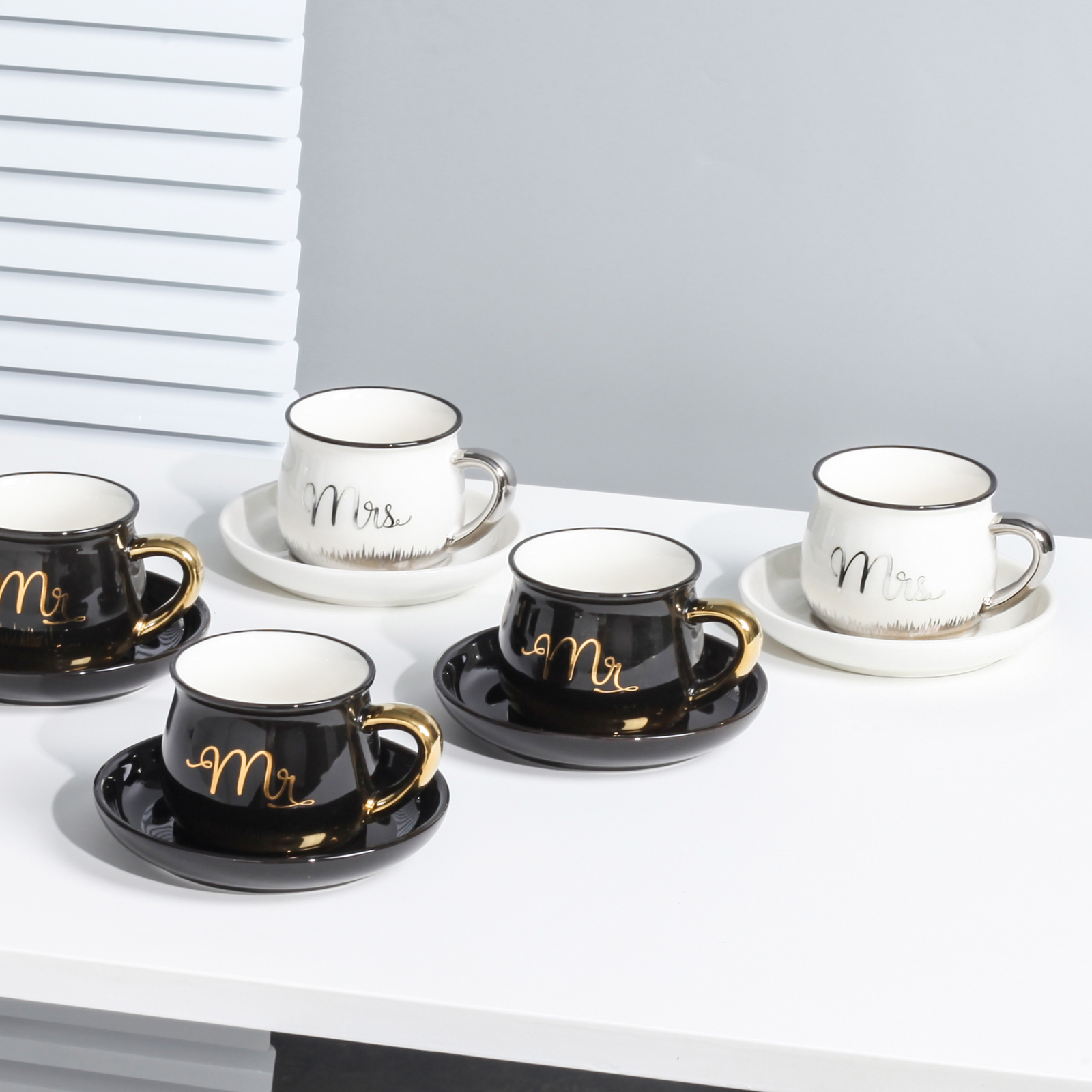 Set - Filxhan porcelani për kafe të vogël (12 pjesë), 90 mL