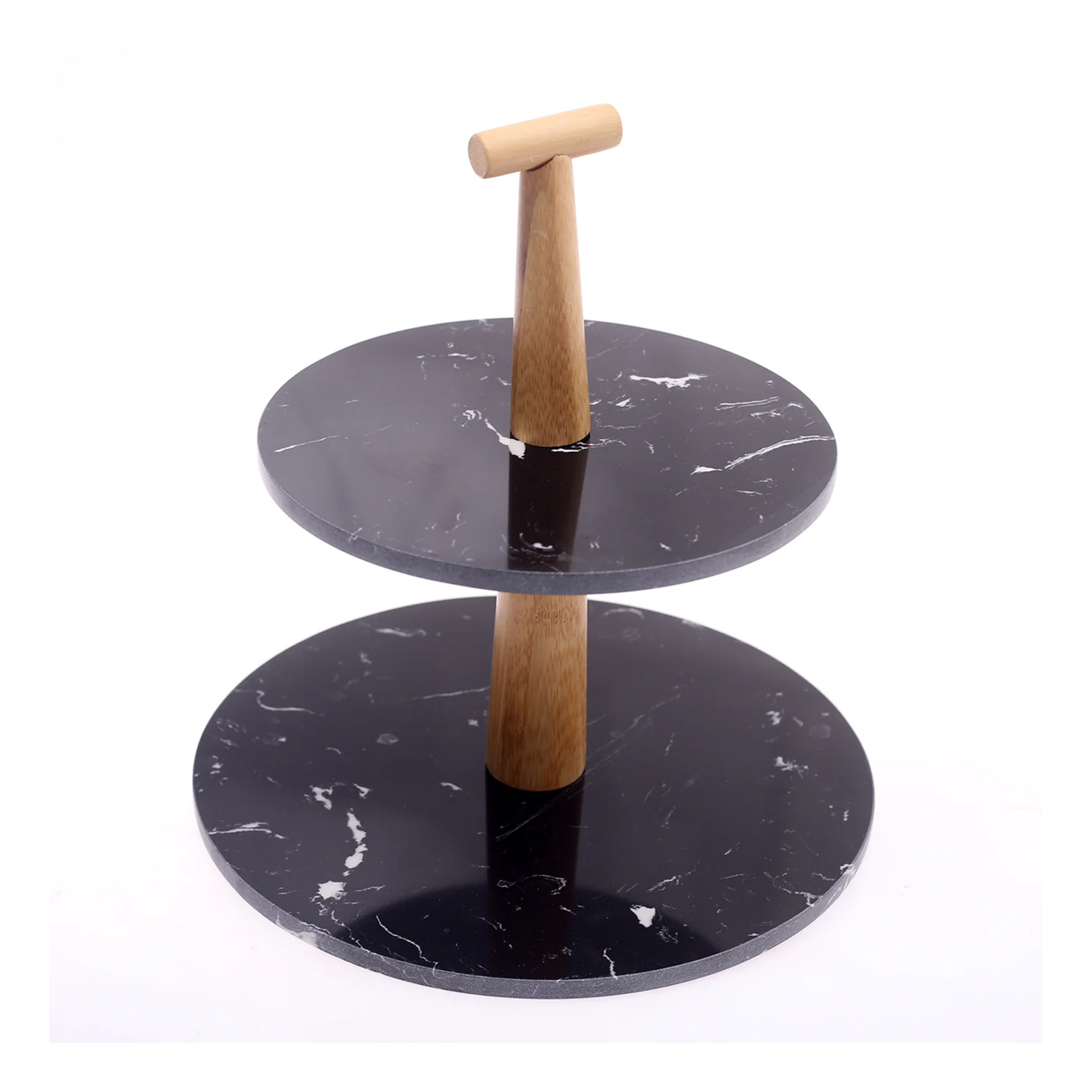Pjatë dy katëshe për ëmbëlsirë Marble, 25.5x29 cm