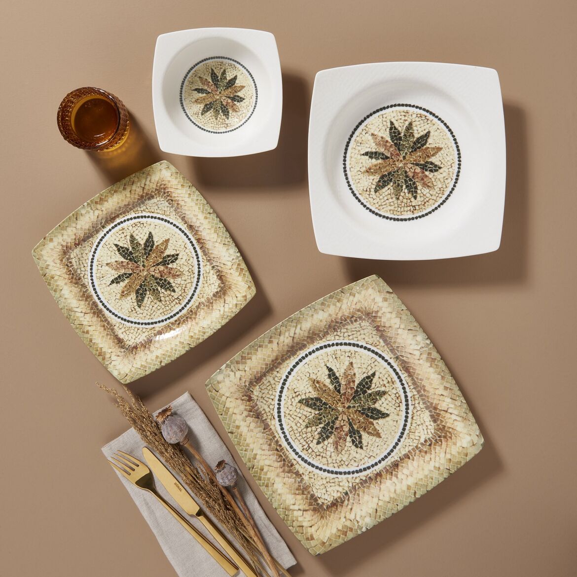 Set pjatash porcelani për 6 persona Caroline Legado (24 copë)