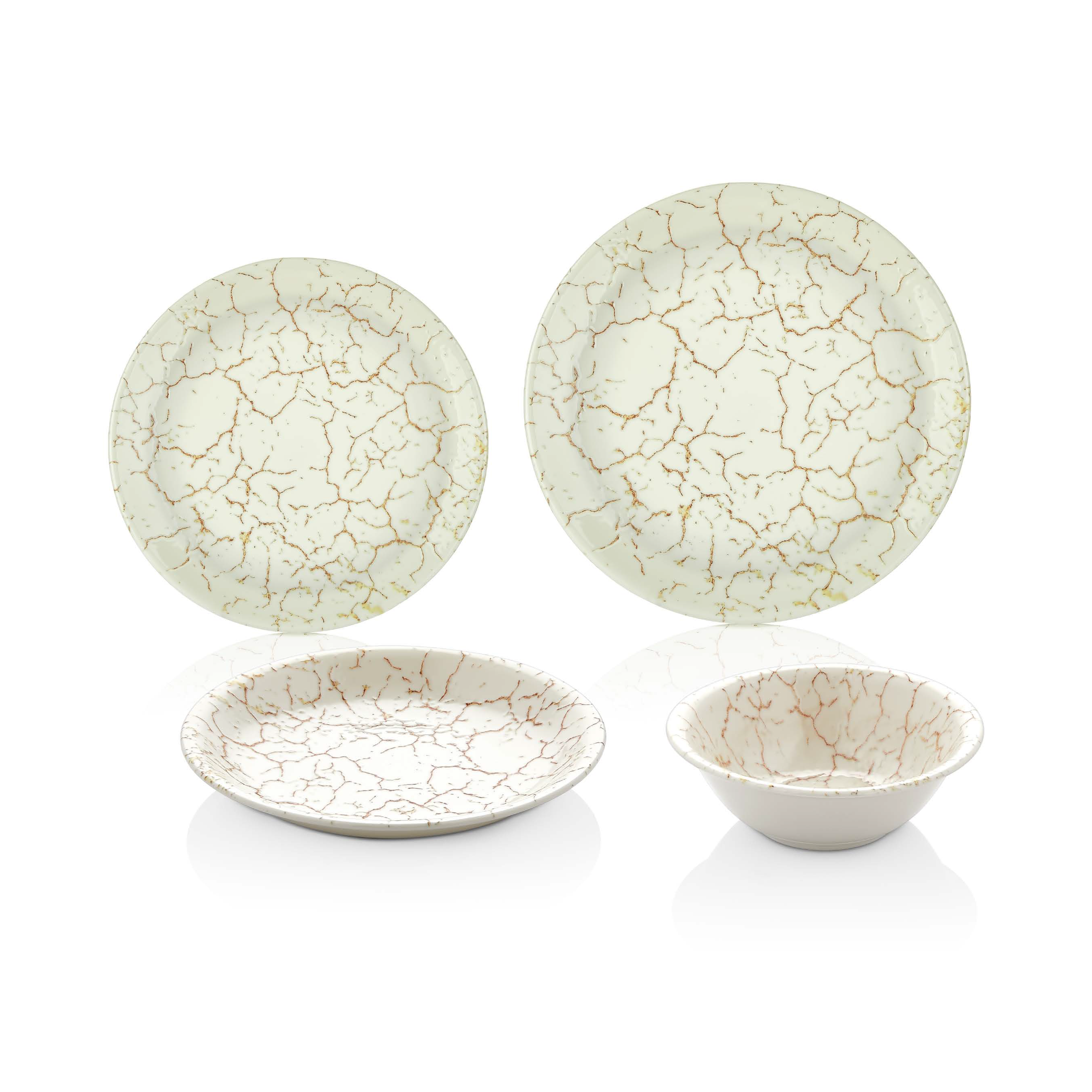 Set pjatash porcelani Mercan (24 pjesë)